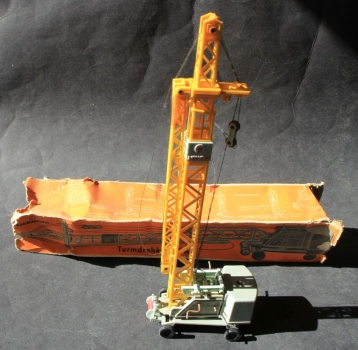 Siku Liebherr towercrane 4A V159 Plasticmodel 1961 with original box (3942)